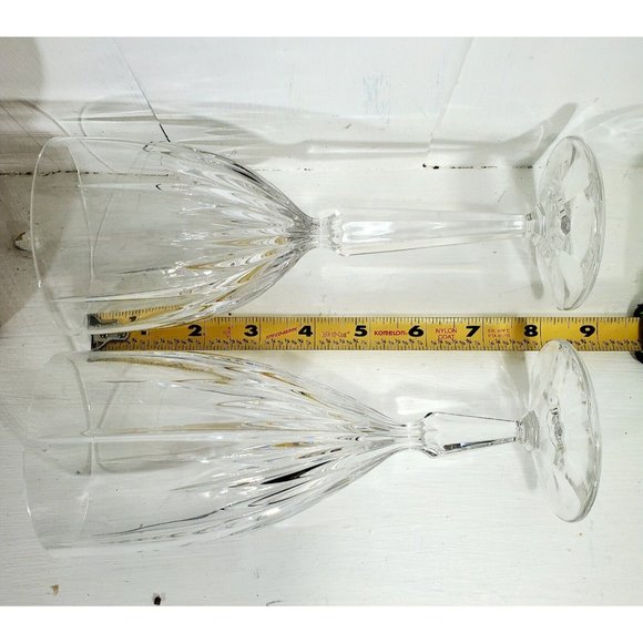 Pair Mikasa Icicles Water Goblet & Ice Tea Glass mixed set - Picture 8 of 8